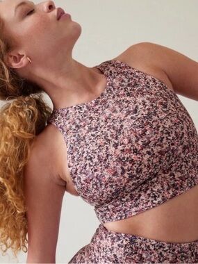 Athleta Conscious Crop Printed Crop Top XS NWOT